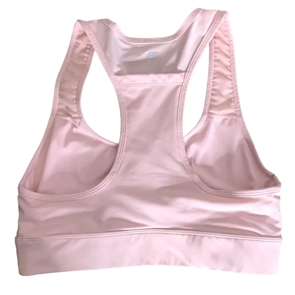 •SOLD•FABLETICS Light Pink On-The-Go Medium Impact Racerback Sports Bra Medium - Picture 7 of 8